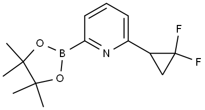 2-(2,2-difluorocyclopropyl)-6-(4,4,5,5-tetramethyl-1,3,2-dioxaborolan-2-yl)pyridine Struktur