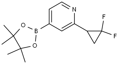 2-(2,2-difluorocyclopropyl)-4-(4,4,5,5-tetramethyl-1,3,2-dioxaborolan-2-yl)pyridine Struktur