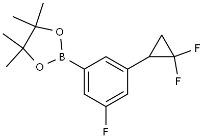 2-(3-(2,2-difluorocyclopropyl)-5-fluorophenyl)-4,4,5,5-tetramethyl-1,3,2-dioxaborolane Struktur