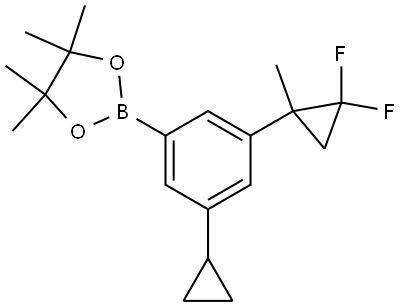 2-(3-cyclopropyl-5-(2,2-difluoro-1-methylcyclopropyl)phenyl)-4,4,5,5-tetramethyl-1,3,2-dioxaborolane Struktur