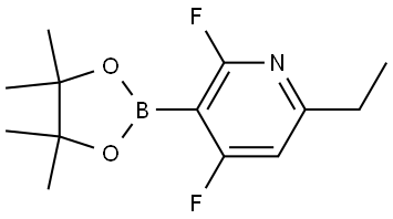 6-ethyl-2,4-difluoro-3-(4,4,5,5-tetramethyl-1,3,2-dioxaborolan-2-yl)pyridine Struktur