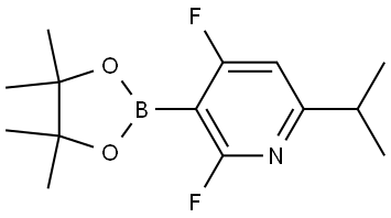 2,4-difluoro-6-isopropyl-3-(4,4,5,5-tetramethyl-1,3,2-dioxaborolan-2-yl)pyridine Struktur