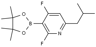 2,4-difluoro-6-isobutyl-3-(4,4,5,5-tetramethyl-1,3,2-dioxaborolan-2-yl)pyridine Struktur