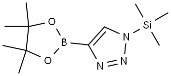 4-(4,4,5,5-tetramethyl-1,3,2-dioxaborolan-2-yl)-1-(trimethylsilyl)-1H-1,2,3-triazole Struktur