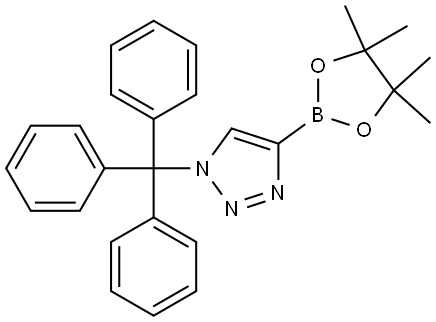 1H-1,2,3-Triazole, 4-(4,4,5,5-tetramethyl-1,3,2-dioxaborolan-2-yl)-1-(triphenylmethyl)- Struktur