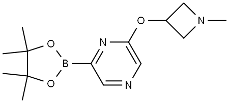 2-((1-methylazetidin-3-yl)oxy)-6-(4,4,5,5-tetramethyl-1,3,2-dioxaborolan-2-yl)pyrazine Struktur