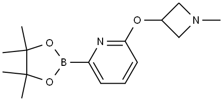 2-((1-methylazetidin-3-yl)oxy)-6-(4,4,5,5-tetramethyl-1,3,2-dioxaborolan-2-yl)pyridine Struktur