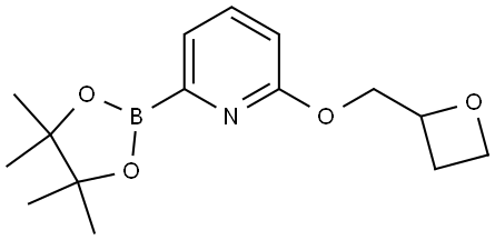 2-(oxetan-2-ylmethoxy)-6-(4,4,5,5-tetramethyl-1,3,2-dioxaborolan-2-yl)pyridine Struktur