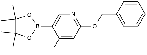 2-(benzyloxy)-4-fluoro-5-(4,4,5,5-tetramethyl-1,3,2-dioxaborolan-2-yl)pyridine Struktur