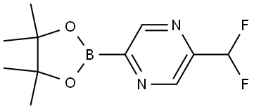 2-(difluoromethyl)-5-(4,4,5,5-tetramethyl-1,3,2-dioxaborolan-2-yl)pyrazine Struktur