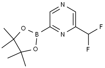 2-(difluoromethyl)-6-(4,4,5,5-tetramethyl-1,3,2-dioxaborolan-2-yl)pyrazine Struktur