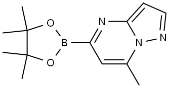 7-methyl-5-(4,4,5,5-tetramethyl-1,3,2-dioxaborolan-2-yl)pyrazolo[1,5-a]pyrimidine Struktur