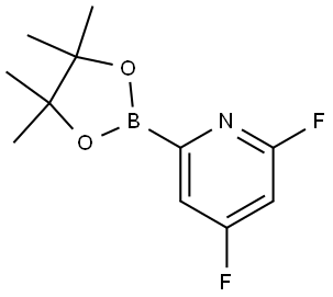 2,4-difluoro-6-(4,4,5,5-tetramethyl-1,3,2-dioxaborolan-2-yl)pyridine Struktur