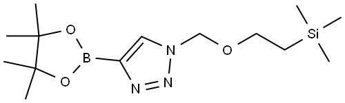 1H-1,2,3-Triazole, 4-(4,4,5,5-tetramethyl-1,3,2-dioxaborolan-2-yl)-1-[[2-(trimethylsilyl)ethoxy]methyl]- Struktur