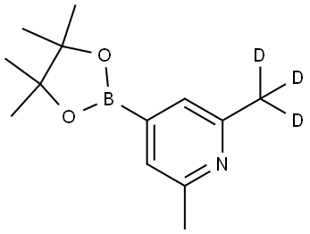 2-methyl-6-(methyl-d3)-4-(4,4,5,5-tetramethyl-1,3,2-dioxaborolan-2-yl)pyridine Struktur