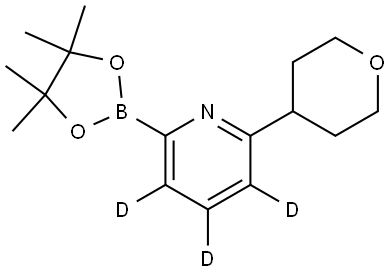 2-(tetrahydro-2H-pyran-4-yl)-6-(4,4,5,5-tetramethyl-1,3,2-dioxaborolan-2-yl)pyridine-3,4,5-d3 Struktur