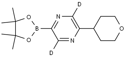 2-(tetrahydro-2H-pyran-4-yl)-5-(4,4,5,5-tetramethyl-1,3,2-dioxaborolan-2-yl)pyrazine-3,6-d2 Struktur