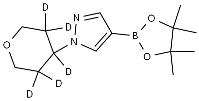 1-(tetrahydro-2H-pyran-4-yl-3,3,4,5,5-d5)-4-(4,4,5,5-tetramethyl-1,3,2-dioxaborolan-2-yl)-1H-pyrazole Struktur