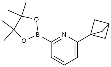 2-(bicyclo[1.1.1]pentan-1-yl)-6-(4,4,5,5-tetramethyl-1,3,2-dioxaborolan-2-yl)pyridine Struktur