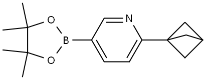 2-(bicyclo[1.1.1]pentan-1-yl)-5-(4,4,5,5-tetramethyl-1,3,2-dioxaborolan-2-yl)pyridine Struktur