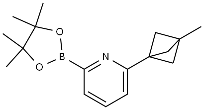 2-(3-methylbicyclo[1.1.1]pentan-1-yl)-6-(4,4,5,5-tetramethyl-1,3,2-dioxaborolan-2-yl)pyridine Struktur