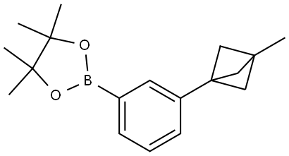 4,4,5,5-tetramethyl-2-(3-(3-methylbicyclo[1.1.1]pentan-1-yl)phenyl)-1,3,2-dioxaborolane Struktur