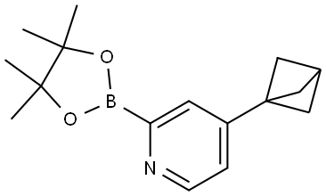 4-(bicyclo[1.1.1]pentan-1-yl)-2-(4,4,5,5-tetramethyl-1,3,2-dioxaborolan-2-yl)pyridine Struktur