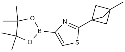 2-(3-methylbicyclo[1.1.1]pentan-1-yl)-4-(4,4,5,5-tetramethyl-1,3,2-dioxaborolan-2-yl)thiazole Struktur