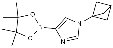 1-(bicyclo[1.1.1]pentan-1-yl)-4-(4,4,5,5-tetramethyl-1,3,2-dioxaborolan-2-yl)-1H-imidazole Struktur