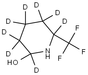 6-(trifluoromethyl)piperidin-2,3,3,4,4,5,5,6-d8-2-ol Struktur