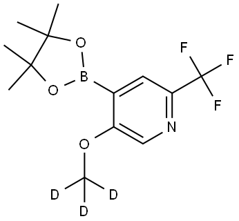 5-(methoxy-d3)-4-(4,4,5,5-tetramethyl-1,3,2-dioxaborolan-2-yl)-2-(trifluoromethyl)pyridine Struktur