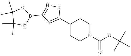 tert-butyl 4-(3-(4,4,5,5-tetramethyl-1,3,2-dioxaborolan-2-yl)isoxazol-5-yl)piperidine-1-carboxylate Struktur