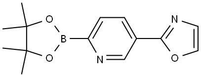 2-(6-(4,4,5,5-tetramethyl-1,3,2-dioxaborolan-2-yl)pyridin-3-yl)oxazole Struktur