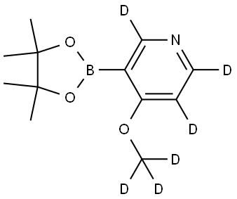 4-(methoxy-d3)-3-(4,4,5,5-tetramethyl-1,3,2-dioxaborolan-2-yl)pyridine-2,5,6-d3 Struktur