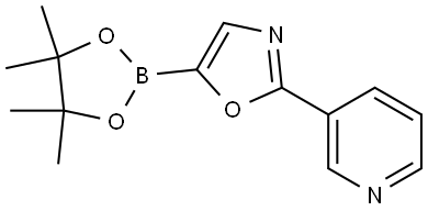 2-(pyridin-3-yl)-5-(4,4,5,5-tetramethyl-1,3,2-dioxaborolan-2-yl)oxazole Struktur