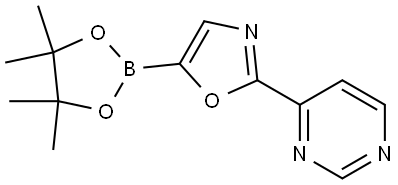 2-(pyrimidin-4-yl)-5-(4,4,5,5-tetramethyl-1,3,2-dioxaborolan-2-yl)oxazole Struktur