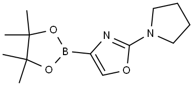 2-(pyrrolidin-1-yl)-4-(4,4,5,5-tetramethyl-1,3,2-dioxaborolan-2-yl)oxazole Struktur