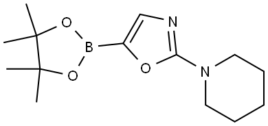 2-(piperidin-1-yl)-5-(4,4,5,5-tetramethyl-1,3,2-dioxaborolan-2-yl)oxazole Struktur