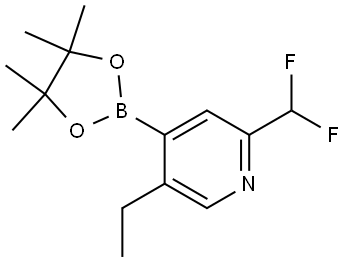 2-(difluoromethyl)-5-ethyl-4-(4,4,5,5-tetramethyl-1,3,2-dioxaborolan-2-yl)pyridine Struktur