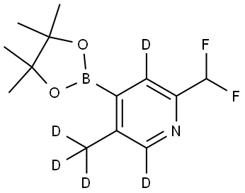 2-(difluoromethyl)-5-(methyl-d3)-4-(4,4,5,5-tetramethyl-1,3,2-dioxaborolan-2-yl)pyridine-3,6-d2 Struktur