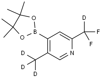 2-(difluoromethyl-d)-5-(methyl-d3)-4-(4,4,5,5-tetramethyl-1,3,2-dioxaborolan-2-yl)pyridine Struktur