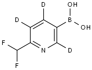 (6-(difluoromethyl)pyridin-3-yl-2,4,5-d3)boronic acid Struktur