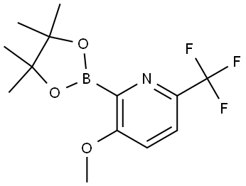 3-methoxy-2-(4,4,5,5-tetramethyl-1,3,2-dioxaborolan-2-yl)-6-(trifluoromethyl)pyridine Struktur