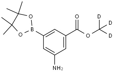 methyl-d3 3-amino-5-(4,4,5,5-tetramethyl-1,3,2-dioxaborolan-2-yl)benzoate Struktur