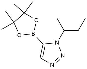 1-(sec-butyl)-5-(4,4,5,5-tetramethyl-1,3,2-dioxaborolan-2-yl)-1H-1,2,3-triazole Struktur