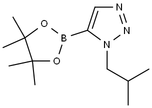 1-isobutyl-5-(4,4,5,5-tetramethyl-1,3,2-dioxaborolan-2-yl)-1H-1,2,3-triazole Struktur