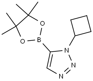 1-cyclobutyl-5-(4,4,5,5-tetramethyl-1,3,2-dioxaborolan-2-yl)-1H-1,2,3-triazole Struktur