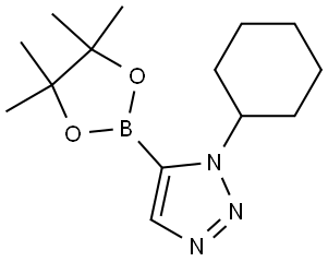 1-cyclohexyl-5-(4,4,5,5-tetramethyl-1,3,2-dioxaborolan-2-yl)-1H-1,2,3-triazole Struktur