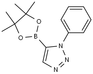 1-phenyl-5-(4,4,5,5-tetramethyl-1,3,2-dioxaborolan-2-yl)-1H-1,2,3-triazole Struktur