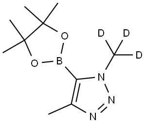 4-methyl-1-(methyl-d3)-5-(4,4,5,5-tetramethyl-1,3,2-dioxaborolan-2-yl)-1H-1,2,3-triazole Struktur